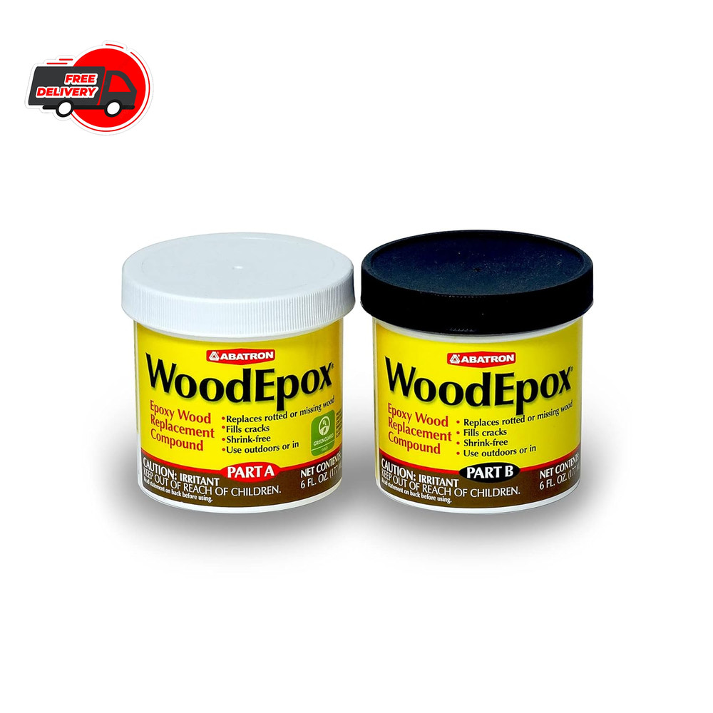 No Shrink Wood Epoxy Filler for Repairing Damaged Wood Interior Exterior Use