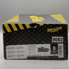 Men’s Work Shoes 8 Steel Toe Water Repellent Safety Sneakers Brazos