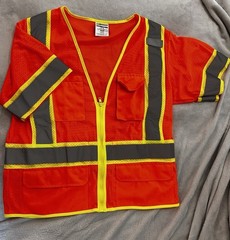 Kishigo Premium Black Series Heavy Duty Unisex Reflective Safety Vest M