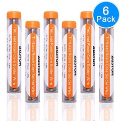 AUSTOR Pack of 6 Solder Wire 60-40 Rosin Core 0.6mm Electrical