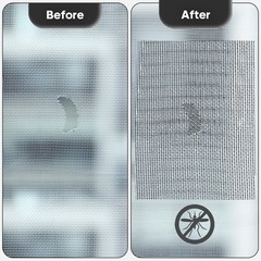 Secopad 5″ x 7″ Black/Grey Screen Repair Kit, 6 PCS Window 5 IN X 7 IN, Black