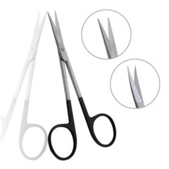 IRIS Scissors, 4.1/2″, Straight SuperCut Blades, ONE Serrated Blade, Premium