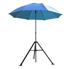Revco Black Stallion Core Flame-Resistant Industrial Umbrella & Stand UB250 Blue