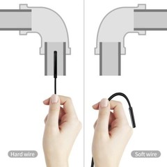 7mm Endoscope Camera with Light Dual-Lens HD Borescope IP67 Inspection Snake Cam