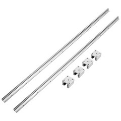VEVOR 2PCS SBR20 1500mm Linear Guide Rail Slide Rail 4 PCS SBR20UU Bearing Block