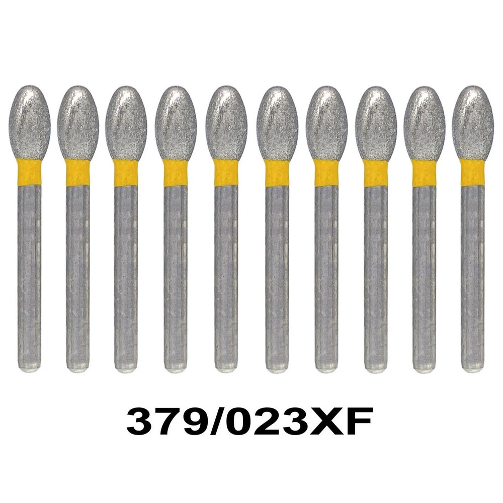 10 Burs/Box 379-023XF/023F/023C/023SC Fine Coarse Football Grit Diamond Burs