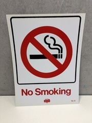 NASSCO No Smoking Sign TC-17 Red White Safety Notice Plastic 12×9