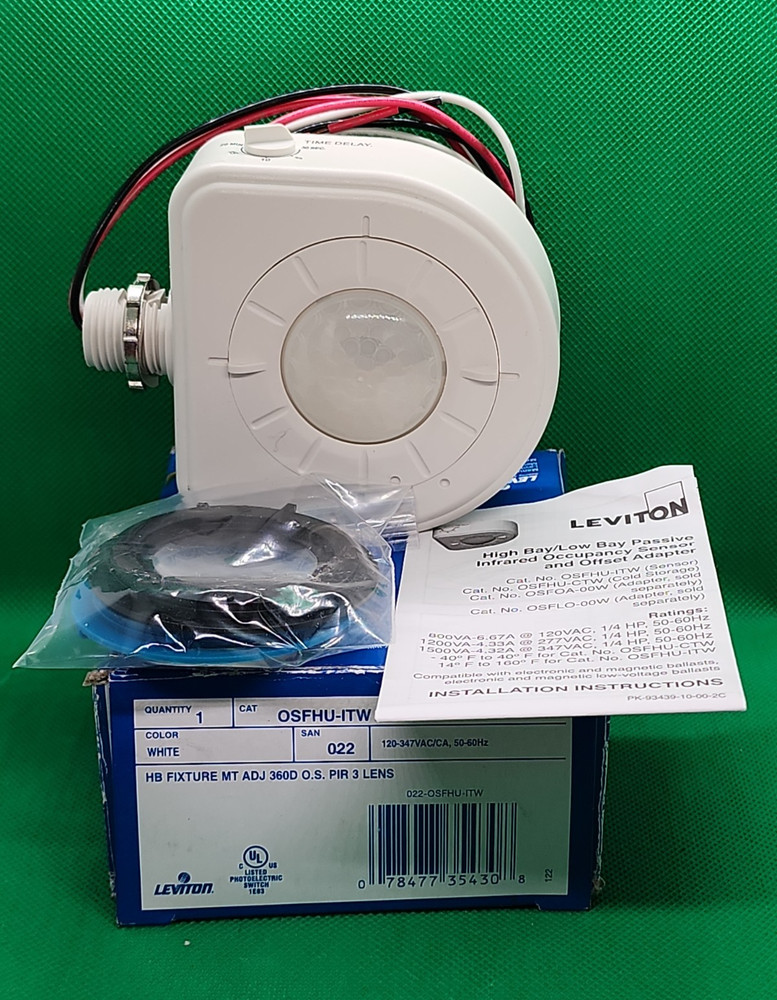 LEVITON OSFHU-ITW High-Bay Passive Infrared Occupancy Sensor and Relay [3RE4-1]
