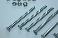 Carriage Bolts Sets 4″ x 8mm Lot of 9 With Nuts & Washers