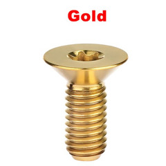 M8x20mm Inner Plum Countersunk T30 Torx Head Ti Titanium Bolts Screws Motorbike