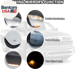 Right Passenger Side Mirror Compatible with 2013-2018 Dodge Ram 1500 2500 3500 M