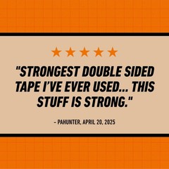 Gorilla Heavy Duty Double Sided Mounting Tape, 1″ x 120″ (1-Pack), Black