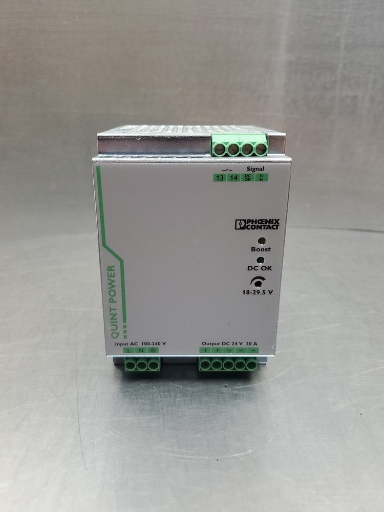 Phoenix Contact 2866776 QUINT-PS/1AC/24DC/20 Power Supply, 24VDC/20A.