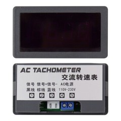AC 110V 220V Digital Led Motor Speed Tachometer RPM 10-9999 Hall Meter Gauge