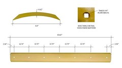 E10021X8 Scraper Box Blade w Hardware, fits some Gannon, 7 Bolt, 5/8″x8″x83.63″