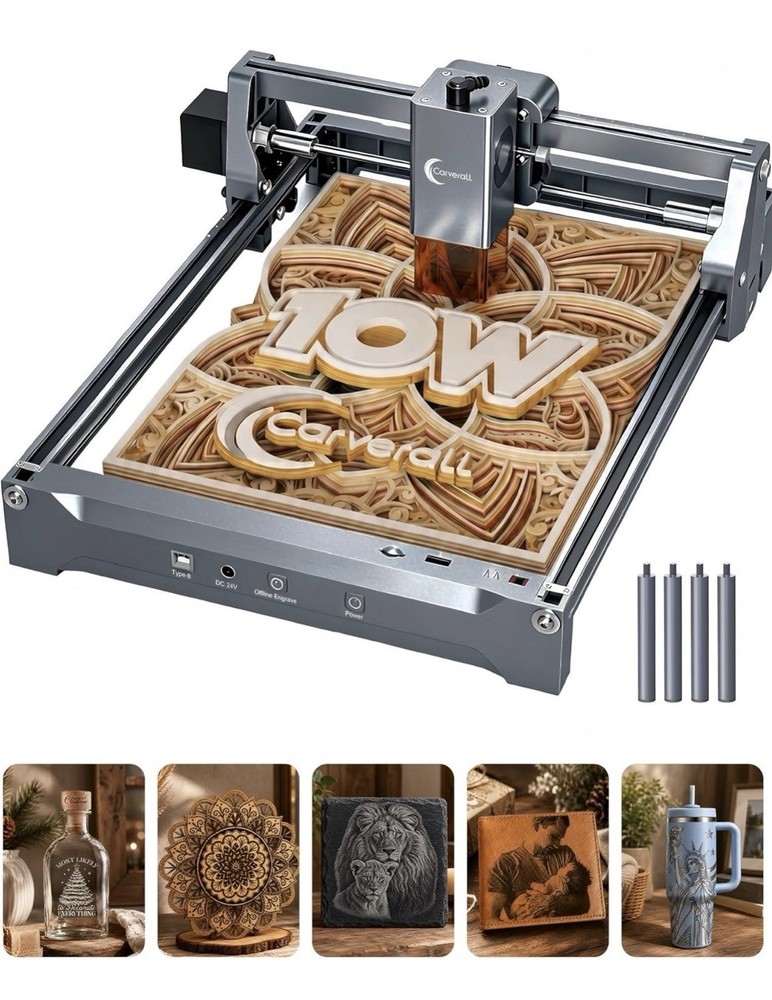 K15 Pro Laser Engraver 10W-Laser Engraving Machine for Coated Metal Wood Acrylic