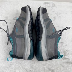 KEEN Utility Work Shoes Women’s 8W Grey Teal Safety Toe EH Low Sneakers
