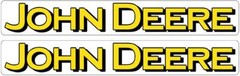 2 Large John Deere Logo Decals sticker 13 1/2 x 2 inch Tractor gator farm model
