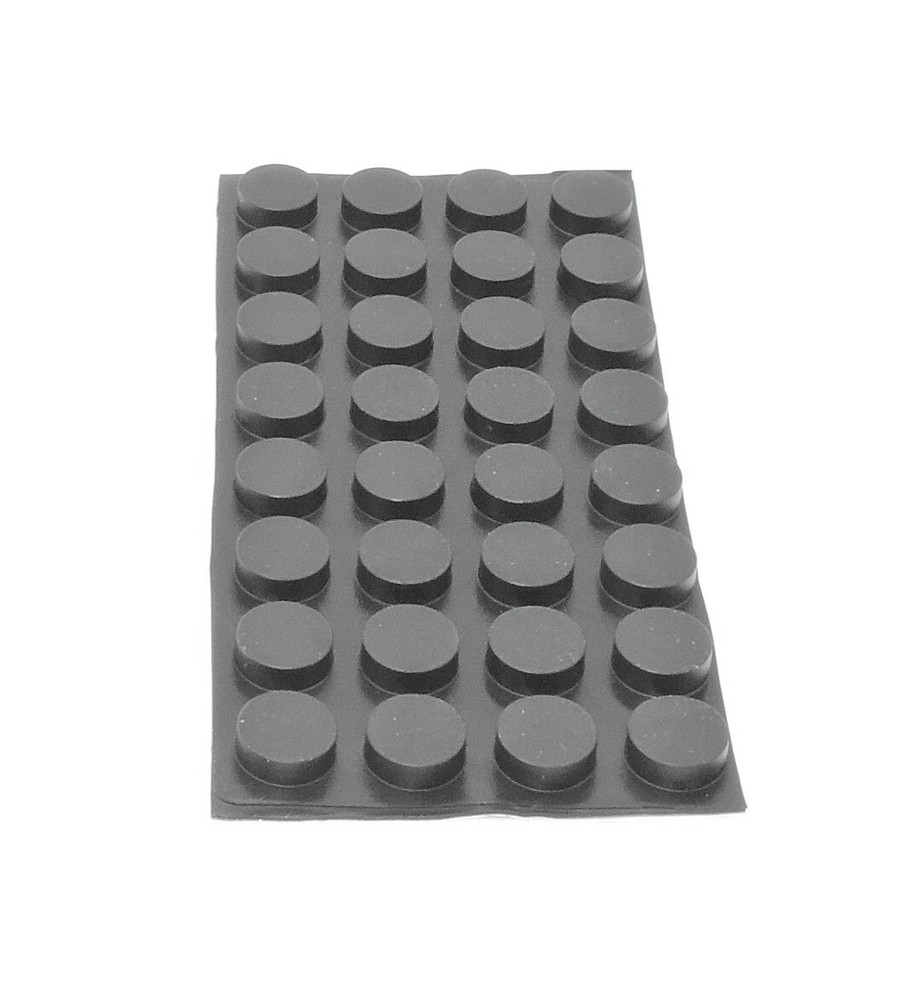 12mm D x 5mm H Round Small Rubber Feet 3M Adhesive Backing 32 Feet per Package