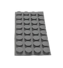 12mm D x 5mm H Round Small Rubber Feet 3M Adhesive Backing 32 Feet per Package