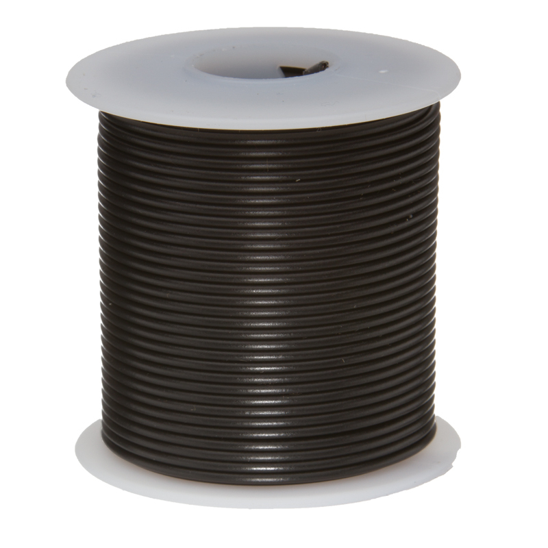24 AWG Gauge Stranded Hook Up Wire Black 100 ft 0.0201″ UL1007 300 Volts