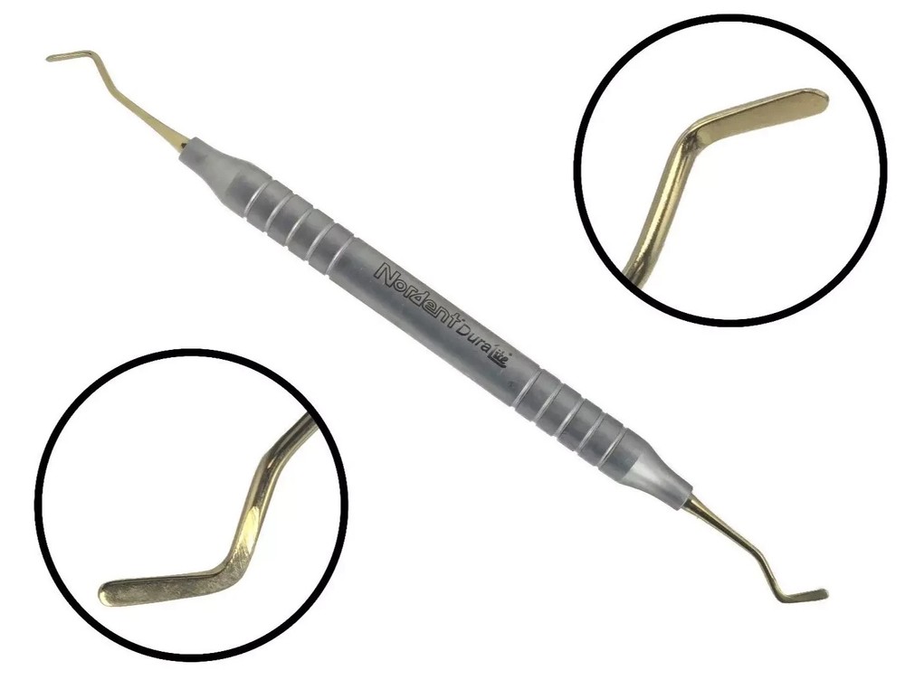 NORDENT PFI1 Titanium Coated D E Composite Placement W/Duralite (Round Handle)
