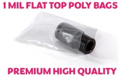 100 Pack Multiple Sizes Clear Poly Bags 1Mil Flat Open Top Plastic Packaging