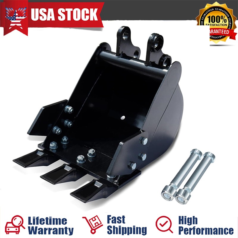 11.81in/300mm Fit for Mini Excavator Digging Bucket Attachments with Metal Teeth