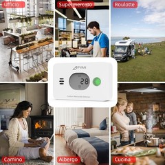 3 in 1 Carbon Monoxide Detector, 10 Year CO Alarm with Replaceable Battery…