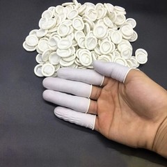 Rubber Finger Cots Anti-Slip Latex Finger Protector Gloves for Medical & Electro