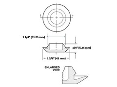 1-1/4″ 1.25 Inch Black Plastic Hole Plug for Sheet Metal Flush Mount Quantity 1