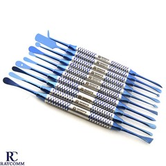 Periosteal Elevator Set Of 10 Surgical Dental Instruments Blue Coated CE