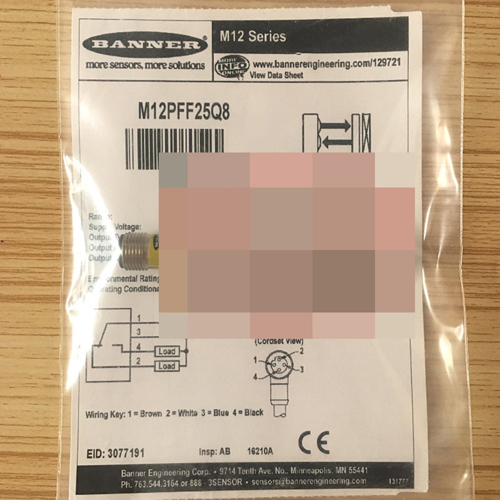 1 pcs new BANNER M12PFF25Q8 Photoelectric Sensor spot stock #YP1