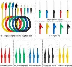 30PCS Automotive Back Probe Kit Multimeter Test Leads Wire Identified Probe Tool