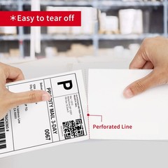 4×6 1 Stack 1000 Labels Fanfold Direct Thermal Shipping Labels Compatible wit…