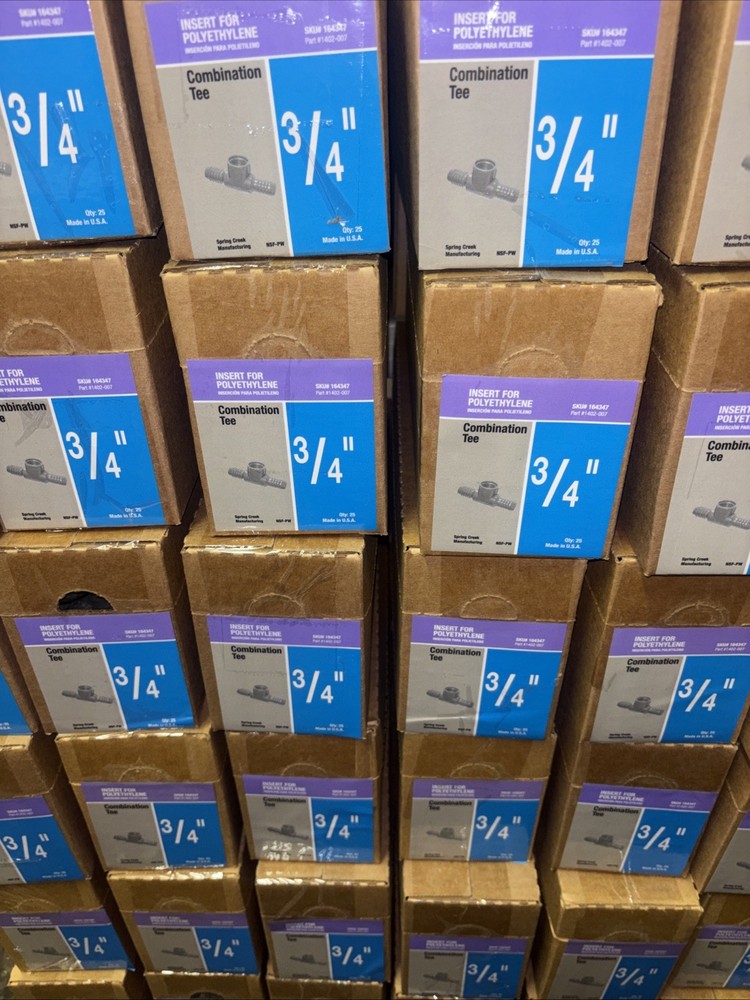 Poly Inserts | Combination Tee | 3/4” | Qty. 25 | One Box