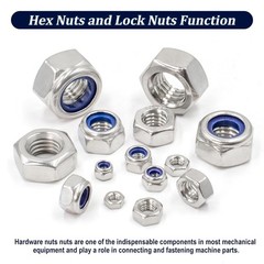 267pcs Metric Hex Nuts & Lock Nuts Assortment Kit M2-M12 Stainless Steel Hex Nut