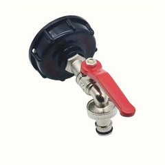 IBC Tote Faucet Adapter-Ball Valve & Garden Hose Connector for Liquid Dispensing