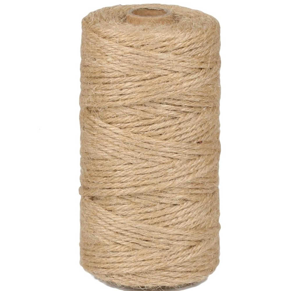 PerkHomy Jute Twine String 3mm 328Ft Natural 328 Feet (100M), (1/8 In)