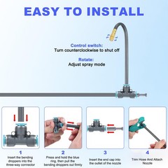 1-Set Drip Irrigation System, 20Ft 5/16″ Hose Garden Watering Misting System …
