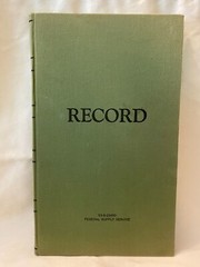 Vintage Record Log Book Military Federal Supply Record Journal Unused