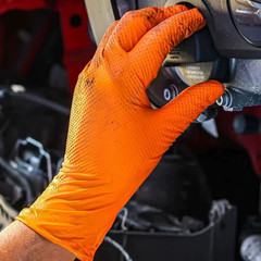 Heavy Duty Nitrile Gloves 8Mil Extra Thick Mechanic Home Garden Disposable Glove
