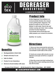 Ecotex® Degreaser For Screen Printing Mesh – All Sizes