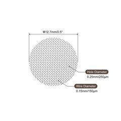 120 x Pipe Screen Stainless Steel Screens 1/2″ 12.7mm Diameter for Pipe Filter
