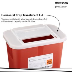 McKesson Prevent Sharps Container 2 gal. Horizontal Entry
