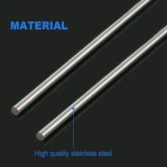 2Pcs 5mm x 356mm Stainless Steel Straight Solid Metal Round Rod Lathe Bar Sto…