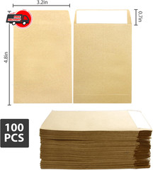 100 Pack Small Seed Saving Envelopes Bulk Blank Paper Coin Packets 3.23″×4.53″