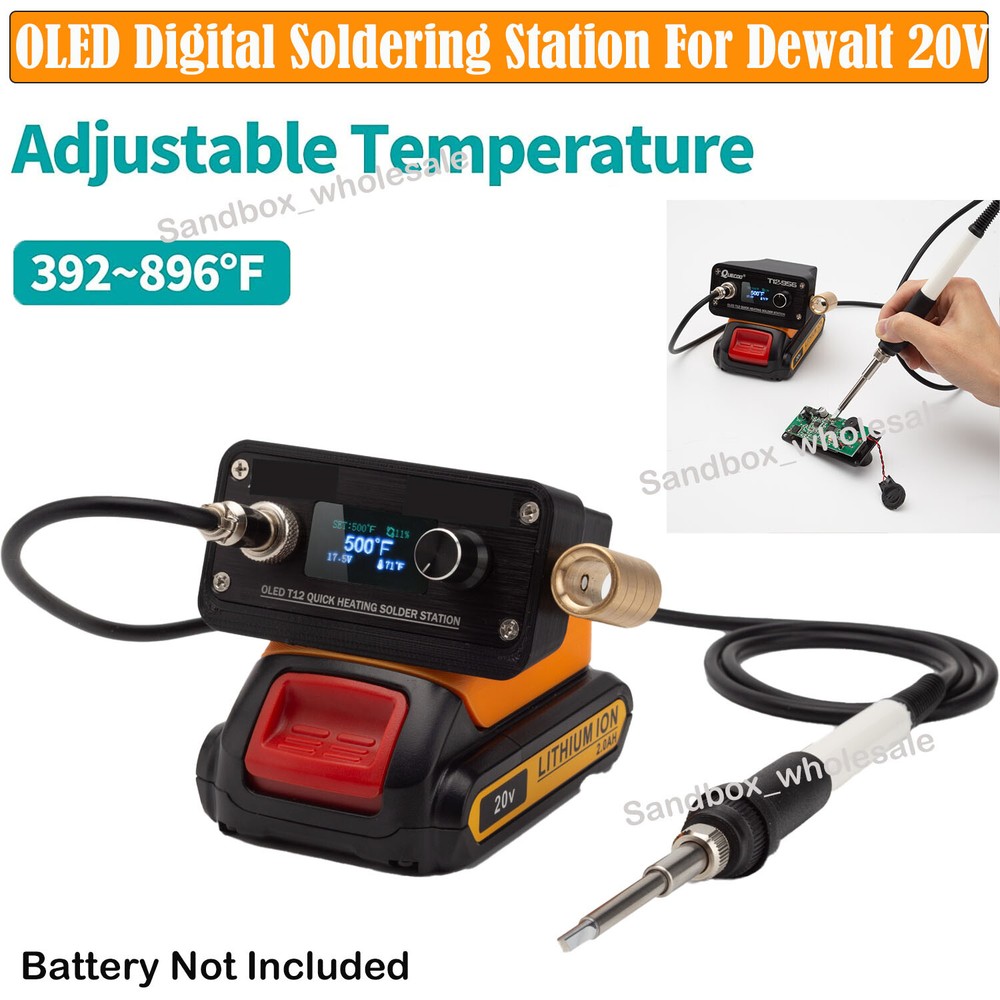 For Dewalt 20V Battery Portable Soldering Iron Cordless Soldering Station DIY
