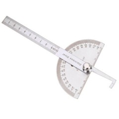 Protractor Angle Finder Arm Stainless Steel Measuring Ruler Tool 180 degree USA