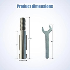 4-1/2″ Stainless Angle Grinder Arbor Extension Shaft, 5/8″-11 Thread Arbor Exten